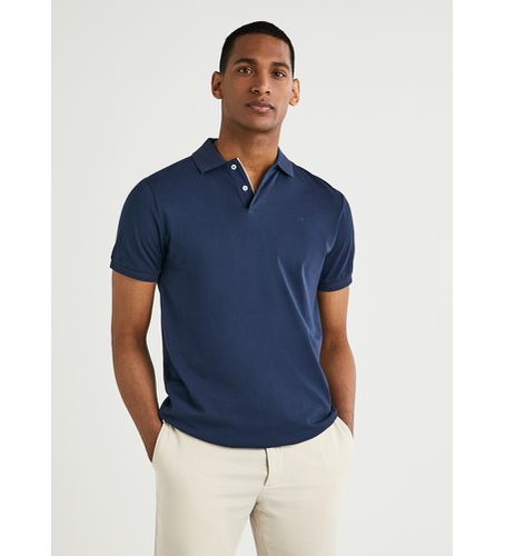 HM562957 Polo en pima (M), Bleu, Casuel, Coton, Manche courte - Hackett London - Modalova