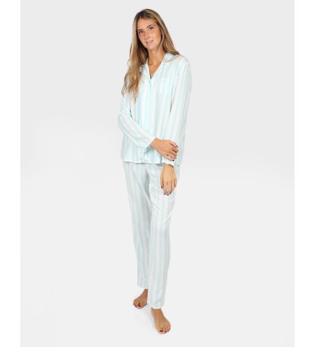 Pyjama à manches longues ouvert rayures classiques clair (XXL), Homewear, Coton, Manche longue - Admas - Modalova