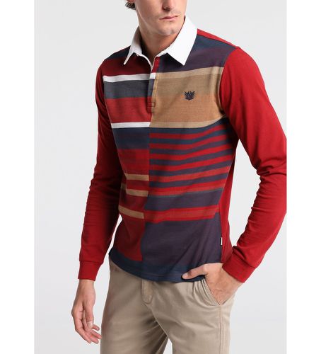 Polo Shirt Woven Stripe Block (S), Casuel, Coton, Classique, Manche longue - Bendorff - Modalova