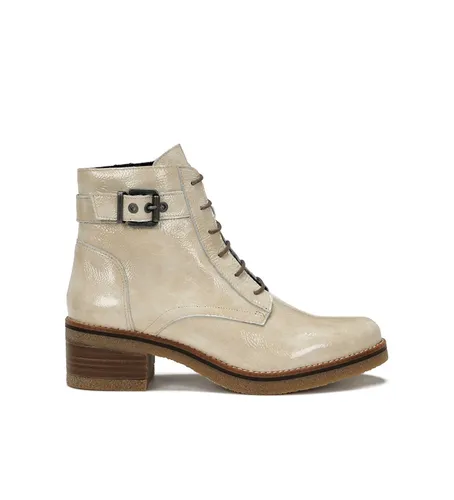 D8686-NA Lucero Bottes en cuir (35), Plat, Fermeture éclair, Casuel, Vernis - Dorking by Fluchos - Modalova