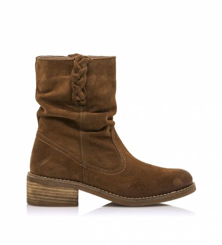 Bottines en cuir Frontier (36), Marron, Plat, Fermeture éclair, Casuel - Mustang - Modalova