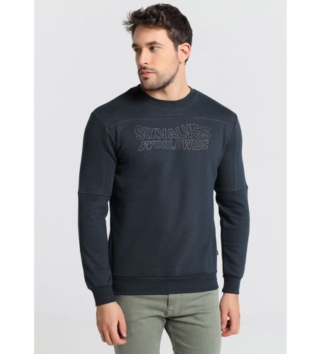 Sweatshirt 132572 (XS), Casuel, Coton, Manche longue, Marine - Six Valves - Modalova