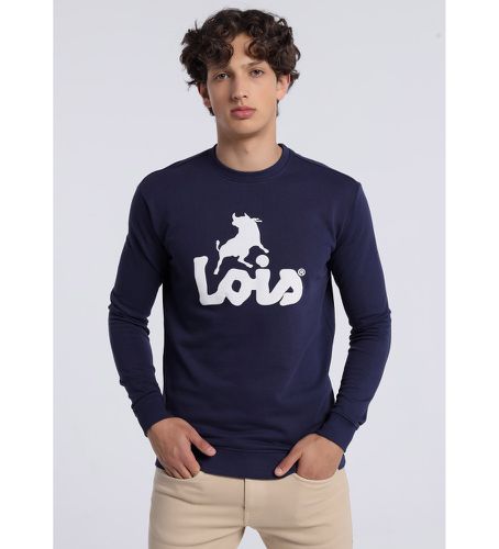 Sweatshirt 131922 (S), Casuel, Coton, Manche longue, Marine - Lois Jeans - Modalova