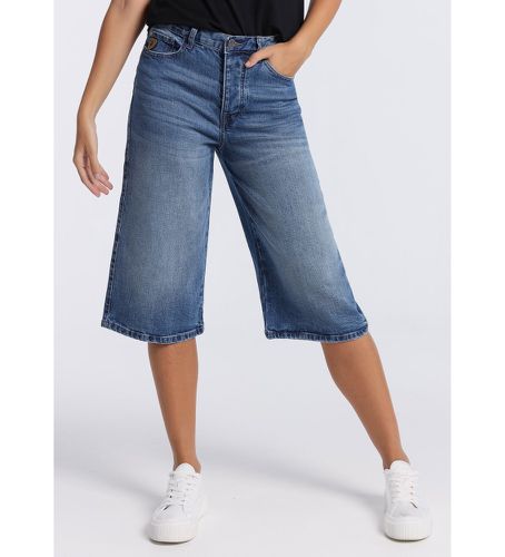 Jeans : Medium Box - Wide Knee Crop (26), Casuel, Coton, Denim, Classique - Lois Jeans - Modalova