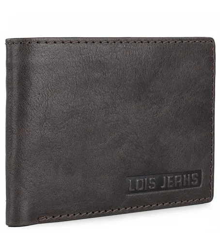 Portefeuille en cuir avec porte-monnaie intérieur et protection RFID LOIS 201411 couleur marron foncé (OSFA - Lois Jeans - Modalova