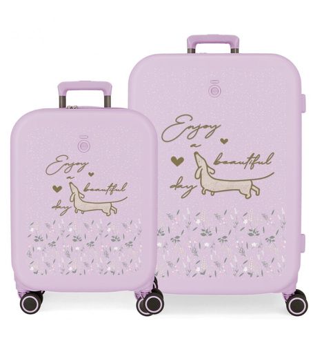 Unisex. 9519523 Beautiful day lilas lilas 55-70cm set de bagages (OSFA), Casuel, Violet, ABS/Polycarbonate, Big, Cabine - Enso - Modalova