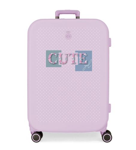 Unisex. 9539223 Valise moyenne Cute Girl rigide 70cm lilas (OSFA), Casuel, Violet, ABS/Polycarbonate - Enso - Modalova