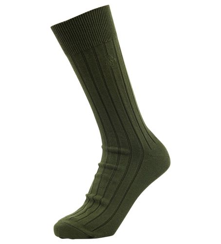 Y3110022A Chaussettes en coton bio côtelées unisexes vertes (S/M), Casuel - Superdry - Modalova