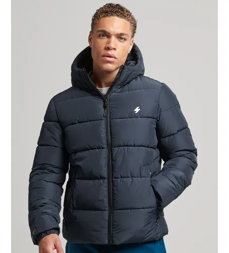 M5011212A Veste matelassée à capuche Sports (XXL), Bleu, Casuel, Polyester, Manche longue, Durable - Superdry - Modalova