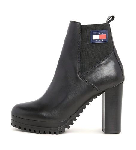 EN0EN02439 Essential ankle boots - Hauteur du talon 10cm (38), Cuir, 8 à 10 cm, Aucun, Casuel - Tommy Jeans - Modalova