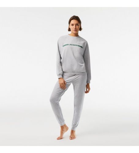 SF1472_Y9K Sweat en flanelle grise (M), Homewear, Coton - Lacoste - Modalova