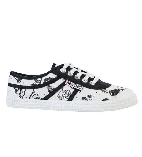 Unisex. K202420 Trainers Tattoo (36), Blanc, Tissu, Plat, Lacets, Casuel - Kawasaki - Modalova