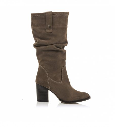 Bottes en cuir marron Uma - Hauteur du talon 8cm (41), 5 à 8 cm, Fermeture éclair, Casuel - Mustang - Modalova