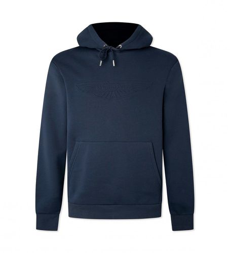 HM581155 Sweatshirt Am Embossed HDY (S), Casuel, Coton, Classique, Marine - Hackett London - Modalova