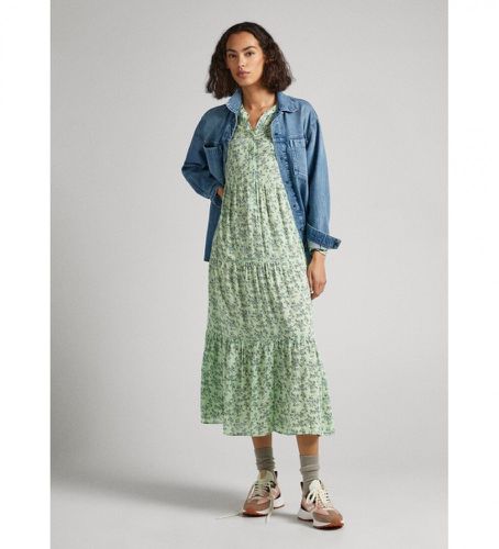 PL953347 Robe Feli verte (L), Casuel, Viscose, Manche longue, Durable - Pepe Jeans - Modalova