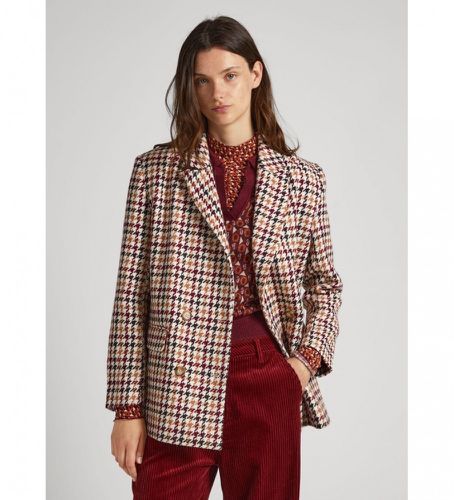 PL402291 Blazer à carreaux multicolore Romina (L), Casuel, Polyester, Manche longue - Pepe Jeans - Modalova