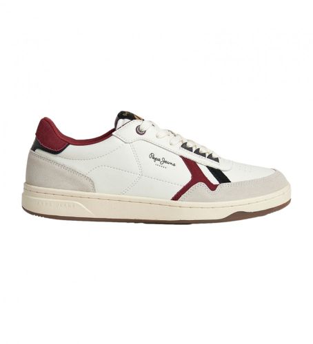 PMS31001 Kore Vintage Leather Sneakers (42), Cuir, Blanc, Plat, Lacets, Casuel - Pepe Jeans - Modalova