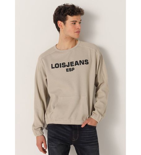 Sweatshirt Poignets et ourlets en caoutchouc Broderie 3D marron (S), Casuel, Coton, Manche longue - Lois Jeans - Modalova