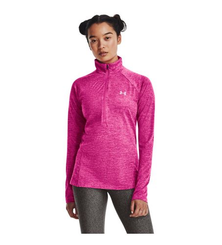 Tech 1/2 Zip T-Shirt - Twist (S), Sport, Rose, Running, Sportswear, Multisport, Polyester, Manche long - Under Armour - Modalova