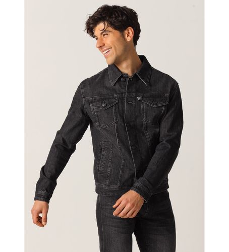 Veste en jean noire (S), Casuel, Coton, Manche longue - Six Valves - Modalova