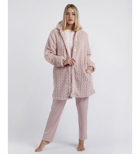 Chains Warm Long Sleeve Coat (S), Homewear, Rose, Polyester, Manche longue - Admas - Modalova