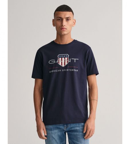 Archive Shield T-shirt (S), Casuel, Coton, Manche courte, Marine - Gant - Modalova