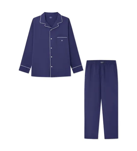 HMU20012 Pyjama Classic (L), Homewear, Coton, Manche longue, Marine - Hackett London - Modalova