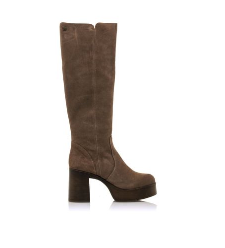 Bottes en cuir marron des années 60 - Hauteur du talon 8cm (37), 5 à 8 cm, Fermeture éclair, Casuel - Mustang - Modalova