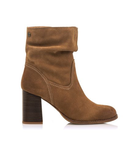 Bottines en cuir marron (38), 5 à 8 cm, Fermeture éclair, Casuel - MTNG - Modalova