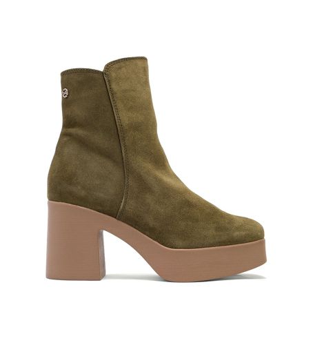 Bottines en cuir Leta vertes - Hauteur du talon 8,5cm (39), 8 à 10 cm, Fermeture éclair, Casuel - Porronet - Modalova