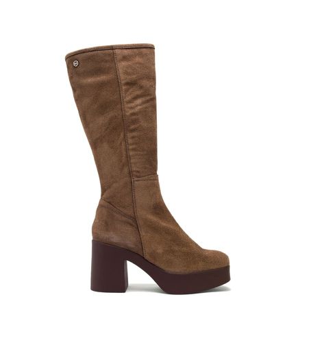 Bottes en cuir Larisa marron -Hauteur du talon 8,5cm (39), 8 à 10 cm, Fermeture éclair, Casuel - Porronet - Modalova