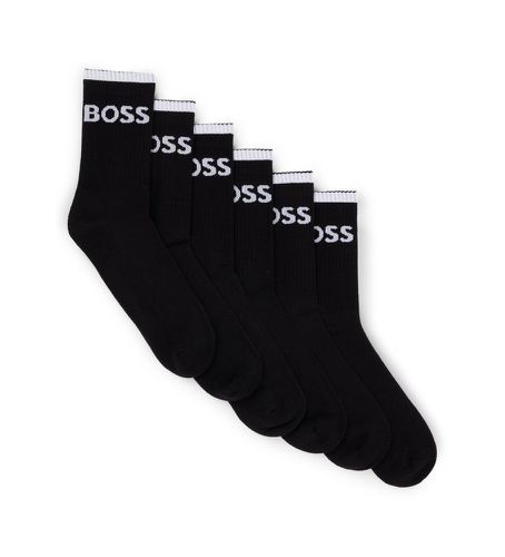 Lot de six chaussettes en coton côtelé (40-46), Homewear - BOSS - Modalova