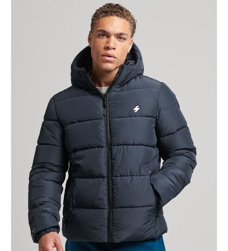 M5011212A Veste matelass?e ? capuche Sports (M), Bleu, Casuel, Polyester, Manche longue, Durable - Superdry - Modalova