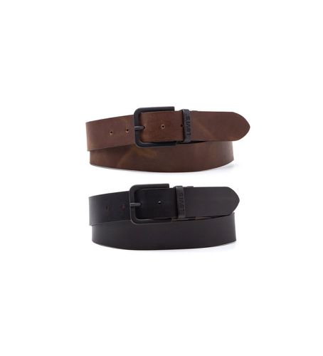 Unisex. 232449-3-59 Ceinture réversible en cuir Core Metal (110 cm), Noir, Marron, Casuel - Levi's - Modalova