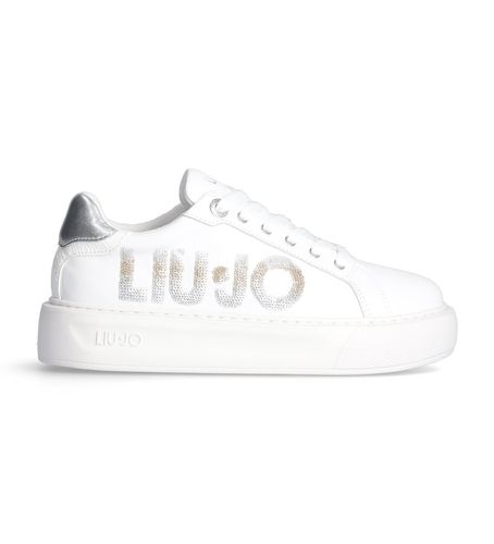 BA4071PX47904370 Kylie 22 Leather Sneakers (36), Cuir, Blanc, Argenté, Plat, 1 à 3 cm, Lacets, Casuel - Liu Jo - Modalova