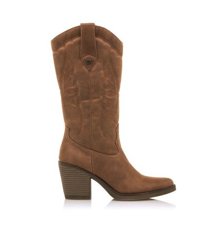 Bottes Tijuana marron -Hauteur du talon 8cm (39), Tissu, 8 à 10 cm, Fermeture éclair, Casuel - Mustang - Modalova