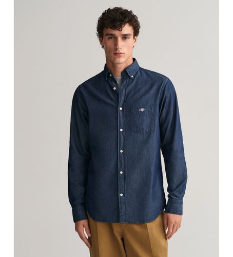 Chemise Regular Fit (S), Casuel, Coton, Manche longue, Durable, Marine - Gant - Modalova