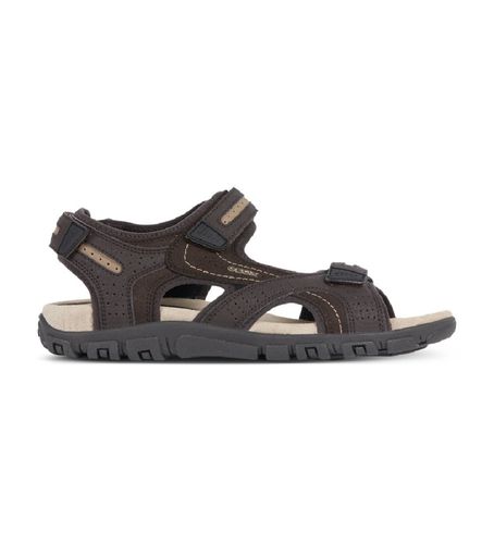 U8224D 050AU Sandales en cuir Uomo Strada marron (44), Plat, Velcro, Casuel - GEOX - Modalova