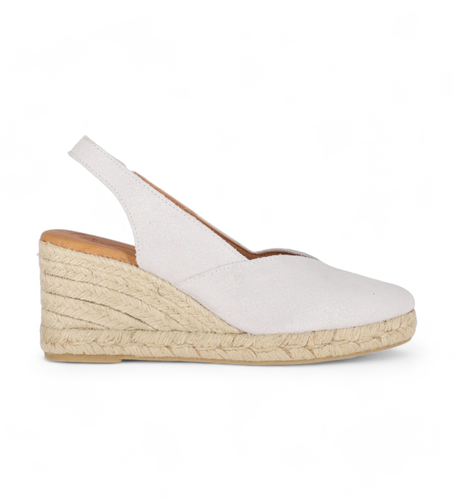 CIBELES 11 Espadrilles Cibeles 11 en cuir argenté -Hauteur du talon compensé 6cm (36), 5 à 8 cm, Aucun, Casuel - Chika10 - Modalova