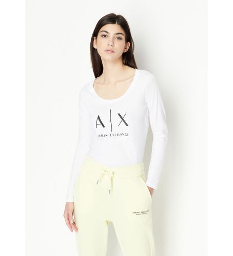 NYTDGYJ16Z1000 T-shirt en maille à coupe régulière (XS), Casuel, Coton, Manche longue - Armani Exchange - Modalova