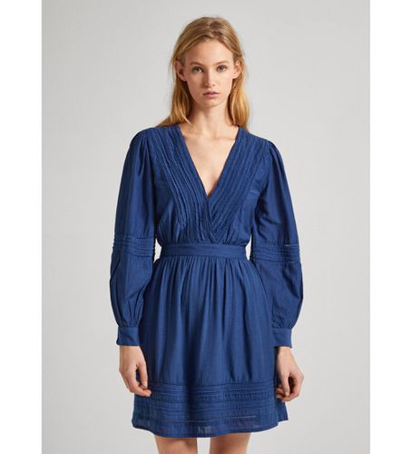 PL953527 Robe Susi bleue (XS), Casuel, Coton, Manche longue, Marine - Pepe Jeans - Modalova