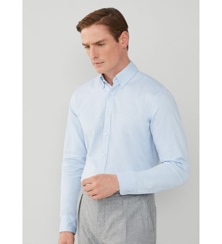 HM309749 Chemise Mlange Flnl Hringbone (M), Casuel, Coton, Classique, Manche longue - Hackett London - Modalova