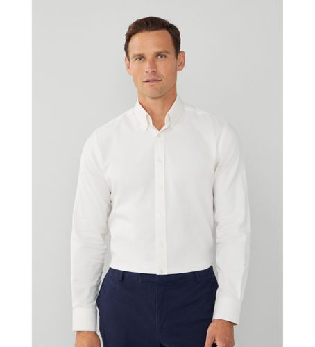 HM309749 Chemise Mlange Flnl Hringbone (S), Casuel, Coton, Classique, Manche longue - Hackett London - Modalova