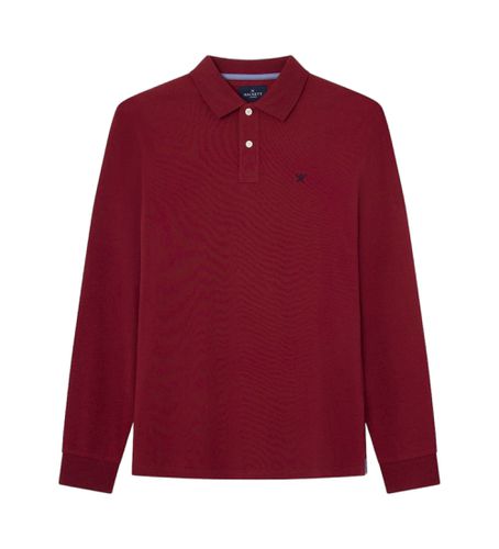 HM550887 Polo Piqué manches longues Slim marron (M), Rouge, Casuel, Grenat, Coton, Manche longue - Hackett London - Modalova