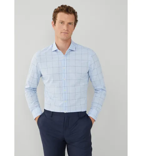 HM309844 Chemise en lin à carreaux (S), Casuel, Coton, Classique, Manche longue - Hackett London - Modalova