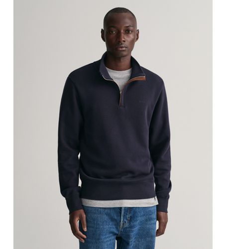 Sacker Rib half zip sweatshirt (S), Casuel, Coton, Marine - Gant - Modalova