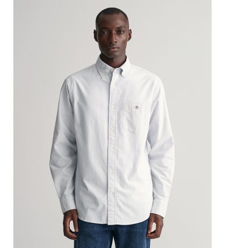 Chemise Oxford à coupe régulière, rayures fines bleues (S), Casuel, Coton, Classique, Manche longue - Gant - Modalova