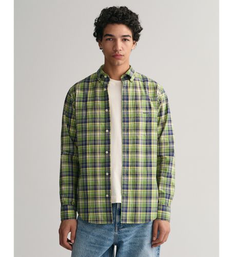 Chemise à carreaux à coupe régulière verte (M), Casuel, Coton, Manche longue - Gant - Modalova