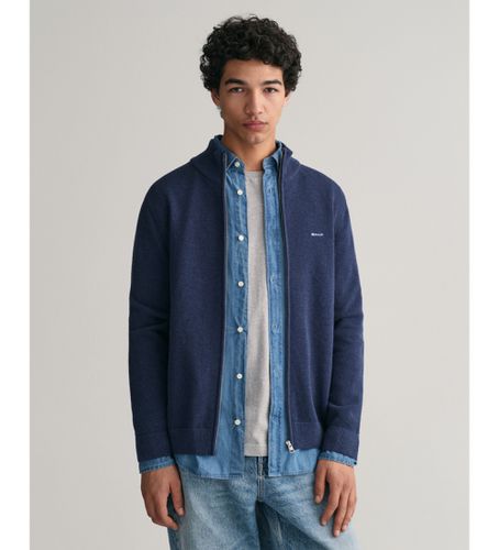 Cardigan en piqué de coton avec fermeture éclair (M), Casuel, Manche longue - Gant - Modalova