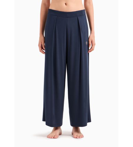 R224 Pantalon Home Fluid (L), Homewear, Viscose, Marine - Emporio Armani - Modalova